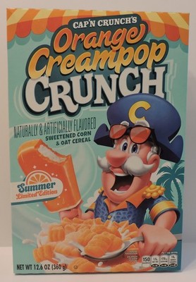 2025 CAP'N CRUNCH'S ORANGE CREAMPOP CRUNCH LIMITED EDITION CEREAL BOX SEALED