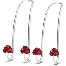   2024 Upgraded  Car Headrest Hooks Decorations, 2 Pcs Bling Heart-Shaped Purse