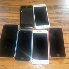 Lot of 4 Untested Iphones For Parts Plus 2 Others