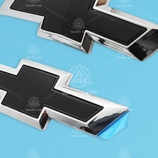 Set Front Grille Rear Bowtie Emblem 2016-2018 For Malibu Black