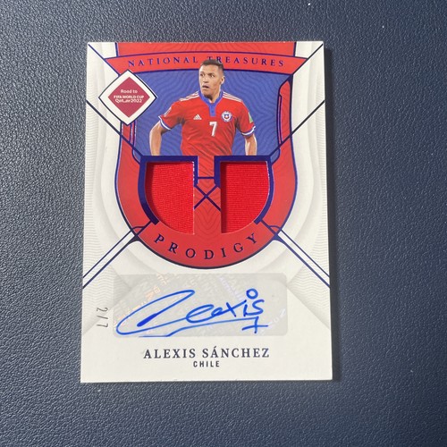 2022 National Treasures World Cup /7  Alexis Sanchez Prodigy Dual Patch Auto