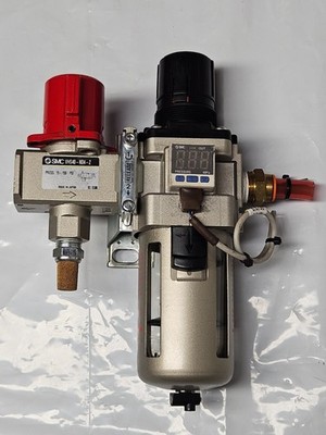 SMC VHS40-N04-Z Pneumatic 3-Port Lockout Valve Filter Regulator Combo Japan 1/2