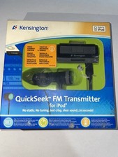 Kensington QuickSeek FM Transmitter/Auto Charger for IPod Black K33384US New