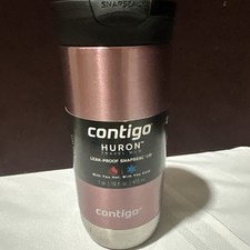 Contigo HURON 2.0 SnapSeal Insulated Stainless Steel Pink Travel Mug-16 oz-NEW