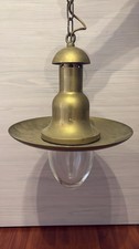 LAMPADARIO IN OTTONE VECCHIA LAMPARA MARINARA ANNI 50