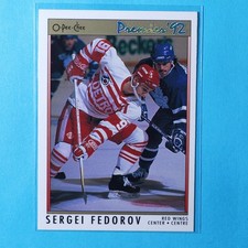 1991-92 O-Pee-Chee Premier #68 Sergei Fedorov - Detroit Red Wings