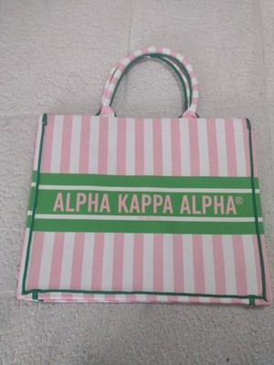 Alpha Kappa Alpha Sorority Inspired Pink Canvas Tote