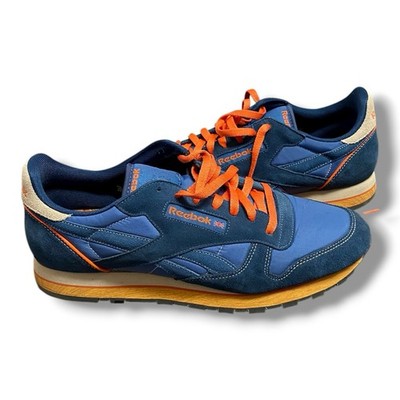 Men's Reebok size 13 wood grain Vintage Shoes basketball classic Blue Orange