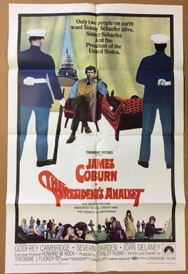 PRESIDENT'S  ANALYST   Shrink  James Coburn  Joan Delaney  org  movie poster 209