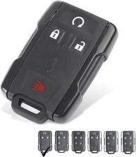 Replacement Key Fob Case Cover Fit for Silverado Colorado Sierra Black-4 Buttons