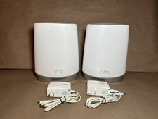 Lot of 2 NETGEAR Orbi Tri-Band Wireless Mesh WiFi 6 AX4200 One RBS750 One RBR750