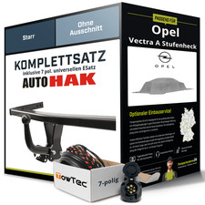 Für OPEL Vectra A Typ 86,87 J89 Anhängerkupplung starr +eSatz 7pol uni 88-95 NEU