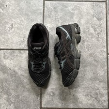 black asics gel - cumulus 14 trainers - size 5 junior
