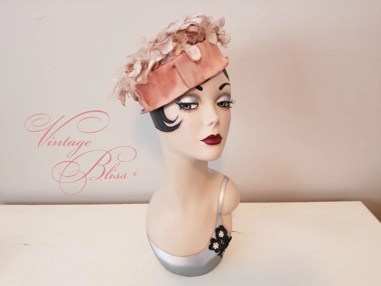 Pillbox Pink Vintage Hats for Women for sale | eBay display picture 1