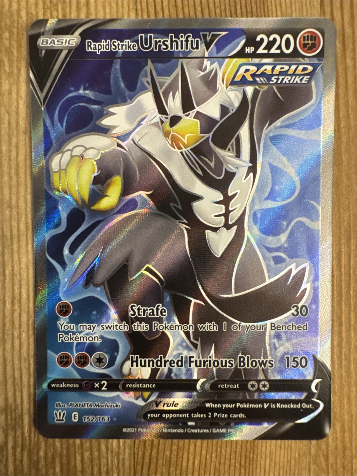Rapid Strike Urshifu V - 152/163 - Pokemon Battle Styles Full Art Card NM