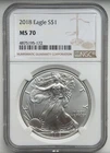 2018 Silver Eagle - NGC MS70