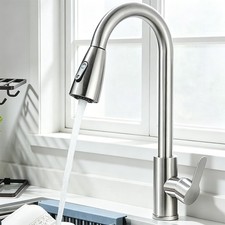 Kitchen Sink Mixer Tap Pull Out Spray Head 360° Single Lever Tap Tap Mono Faucet