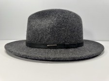 Stetson Explorer Crushable Gray Wool Water Repellent Fedora Hat Men's Large