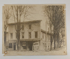 Old Black & White Photo Of Pacific House Jackson Square Building Trees 8