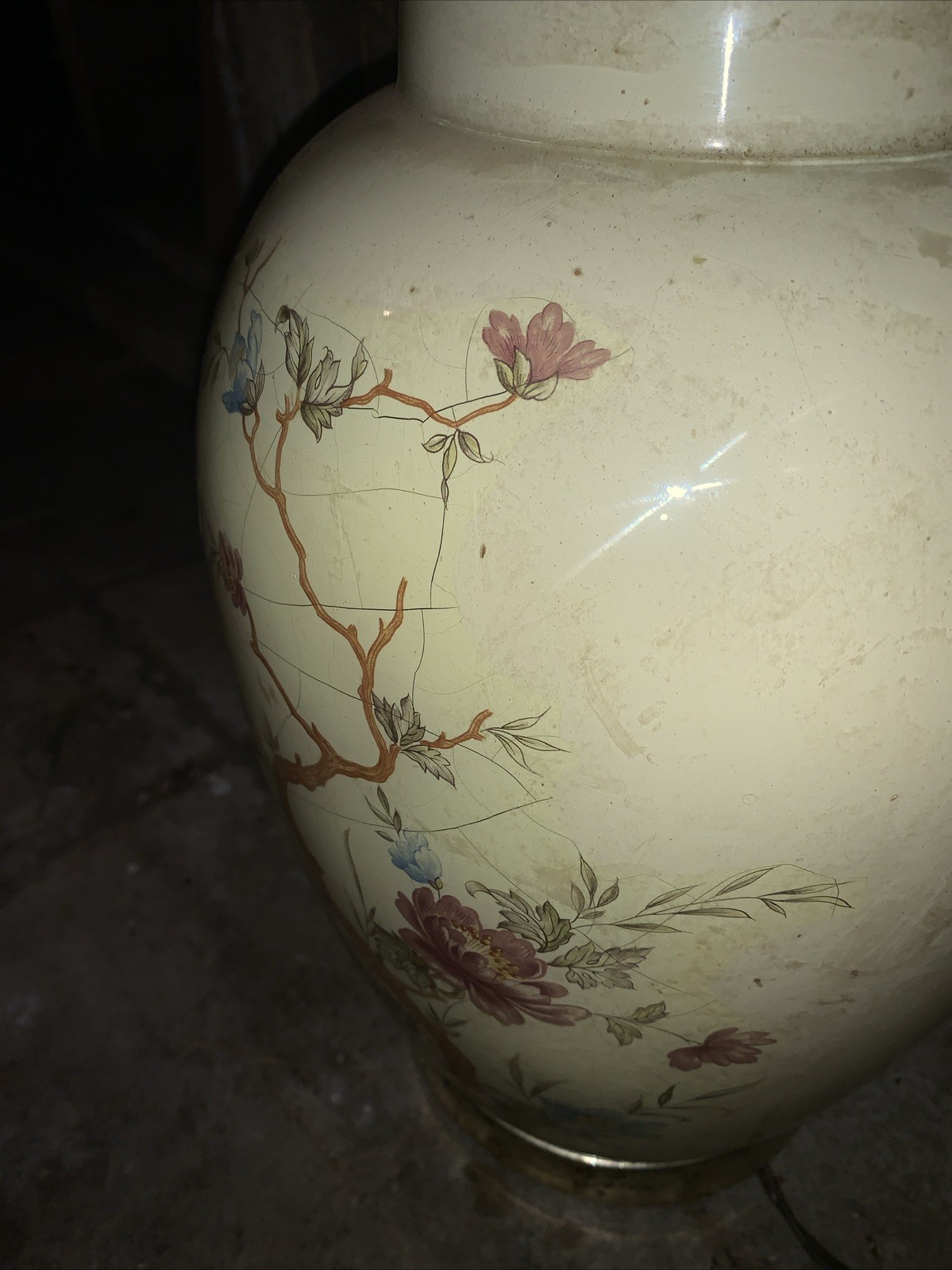 vintage Asian Chinoiserie ginger Jar Lamp.