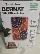 Yarnspiration Bernat Botanical Collection 12X20 Latch It Hook Kit Meadow Mosaic