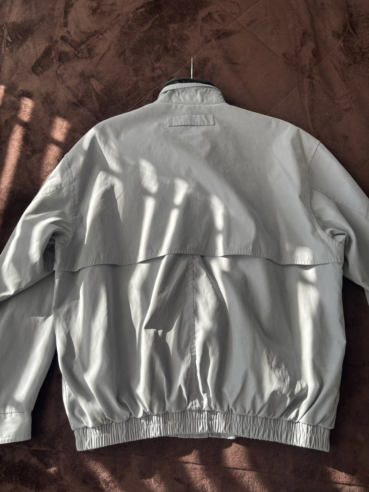 Mercedes-Benz Men's Gray Full Zip Stand Collar Windbreaker Jacket L Pockets image 4