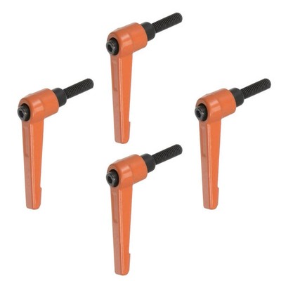 4 Pcs Adjustable Clamping Lever Handles M6 20mm Male Thread Bolt Knobs Rotating