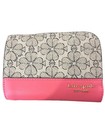 Kate Spade Pink Floral Wallet Small Compact Coated Canvas Zip Snap Closure NEW — photo 1