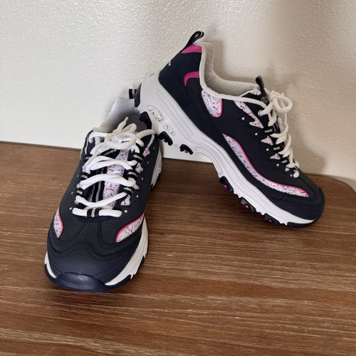 NEW Skechers D'Lites Dazzling Canvas Women’s 9.5 Memory Foam Sneaker Shoe - Picture 2 of 11