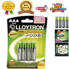 Reliable 4 Pack AAA NiMH Rechargeable Batteries - Safe for Family Devices 2.00 per battery