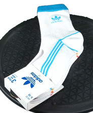 Adidas Originals Women 3-Pack Mid Crew Socks FZ6724 White Blue Orange NWT Sz5-10