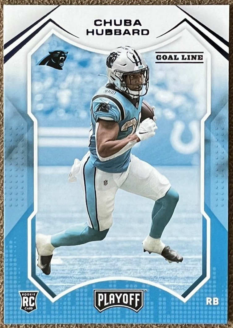 2021 Panini Playoff Rookie - Chuba Hubbard #234 Goal Line Carolina Panthers RC