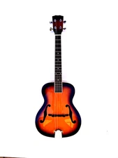 Jazz Ukulele F hole 26'' Mini Acoustic 4 Strings Ukelele in Sunburst