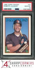 1988 TOPPS TRADED #4T ROBERTO ALOMAR RC PADRES HOF PSA 10
