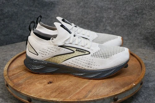 Brooks Levitate StealthFit 6 Mens Size 10.5 D 1103971D121 White Running Sneaker
