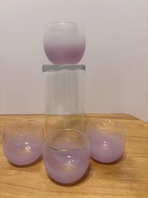 Vintage Blendo Roly Poly Purple Frosted Bar Ware MCM