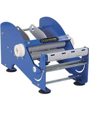 Aviditi SL9506 Steel Manual Table Top Label Dispenser, 1" Core, 6" Width, Blue
