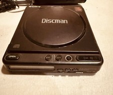 Sony Discman D-4 Portable CD Player Vintage Tested Works/Skips For Repair