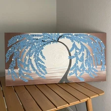 Santin Art - Modern Abstract Ready to Hang Stretched Canvas Oil Painting - $100+