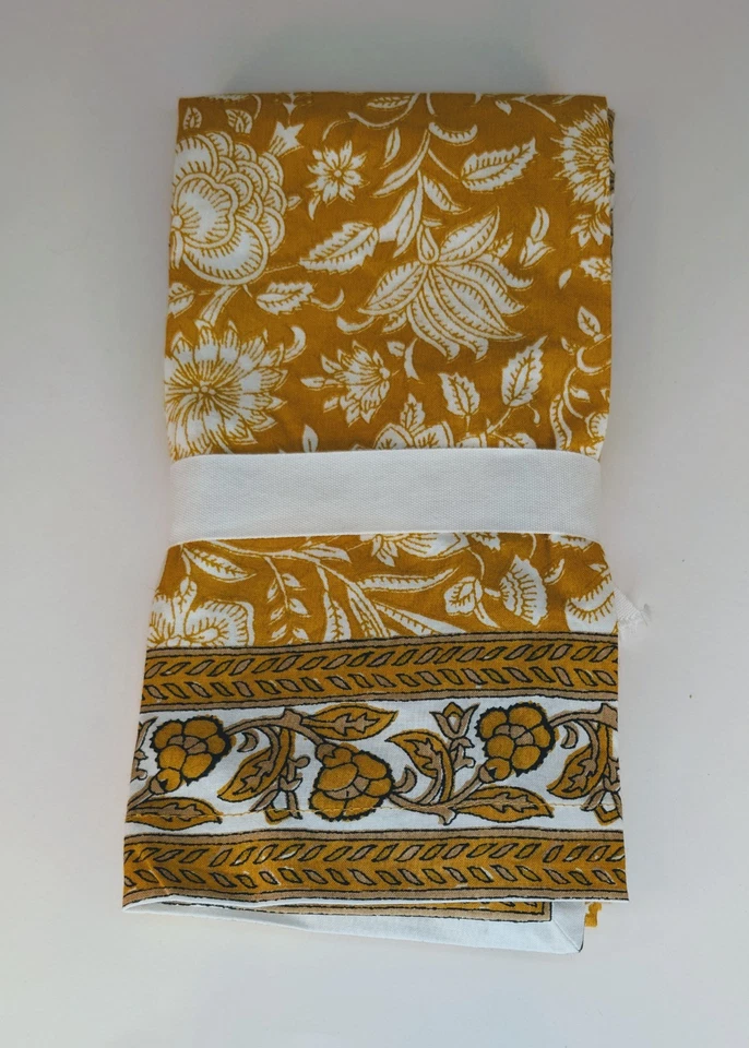 Tovaglioli Pottery Barn "Tamara Block Print" 100% cotone biologico - 20 x 20 quadrati nuovi con etichette - Immagine 2 di 3