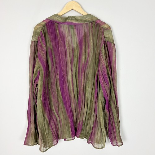 Vintage Fairy Whimsical Button Front Blouse Ethereal Witchy Size 3X Women's - Picture 3 of 4