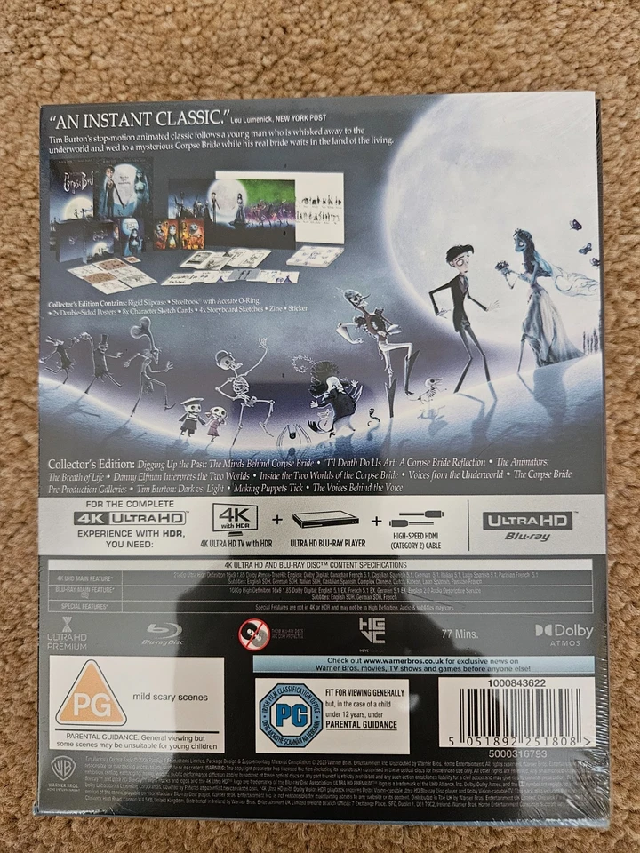 Corpse Bride - Collector's Edition - 4K UHD + Blu-ray - BRAND NEW & SEALED - Image 2 of 4