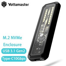 Image of Yottamaster M.2 NGFF NVMe SATA USB-C 3.2 Gen 2 Adapter External SSD Enclosure