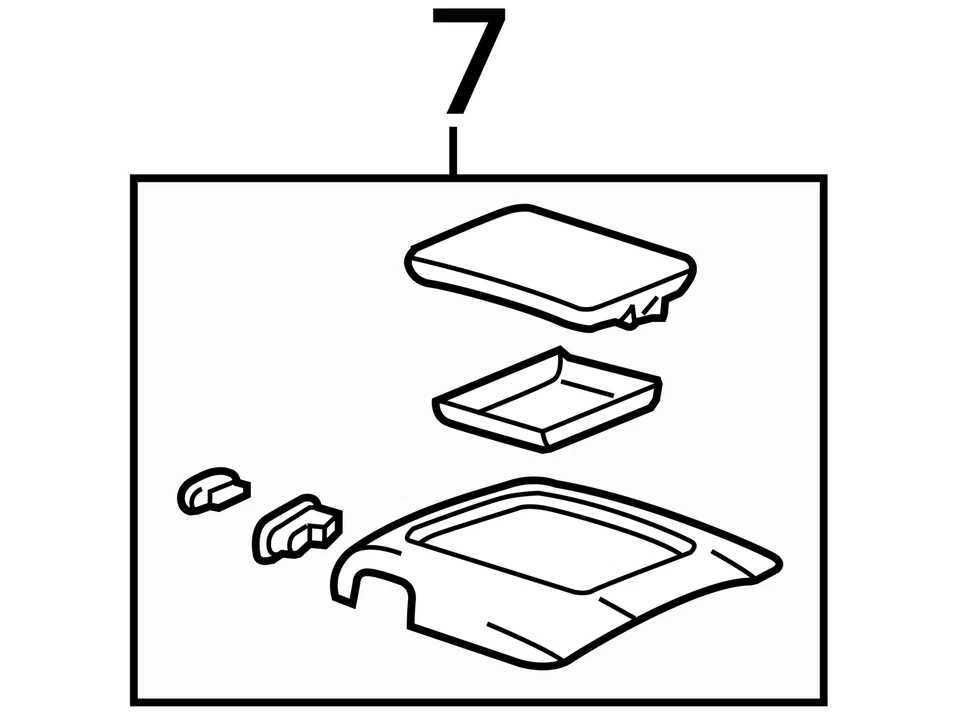 Cadillac GMC Escalade Escalade 2003-2007 ESV TAPA F/TOP ESTIBA COMPT *PEWT 15178473 Foto 3 de 3