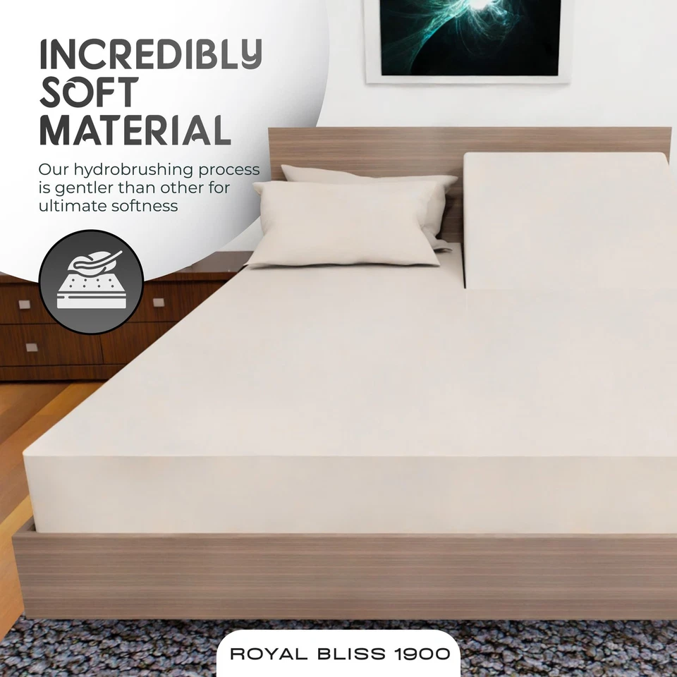 Juego de sábanas Top Split Flex Head King Size - Cama ultra suave calidad egipcia ella... Foto 2 de 4