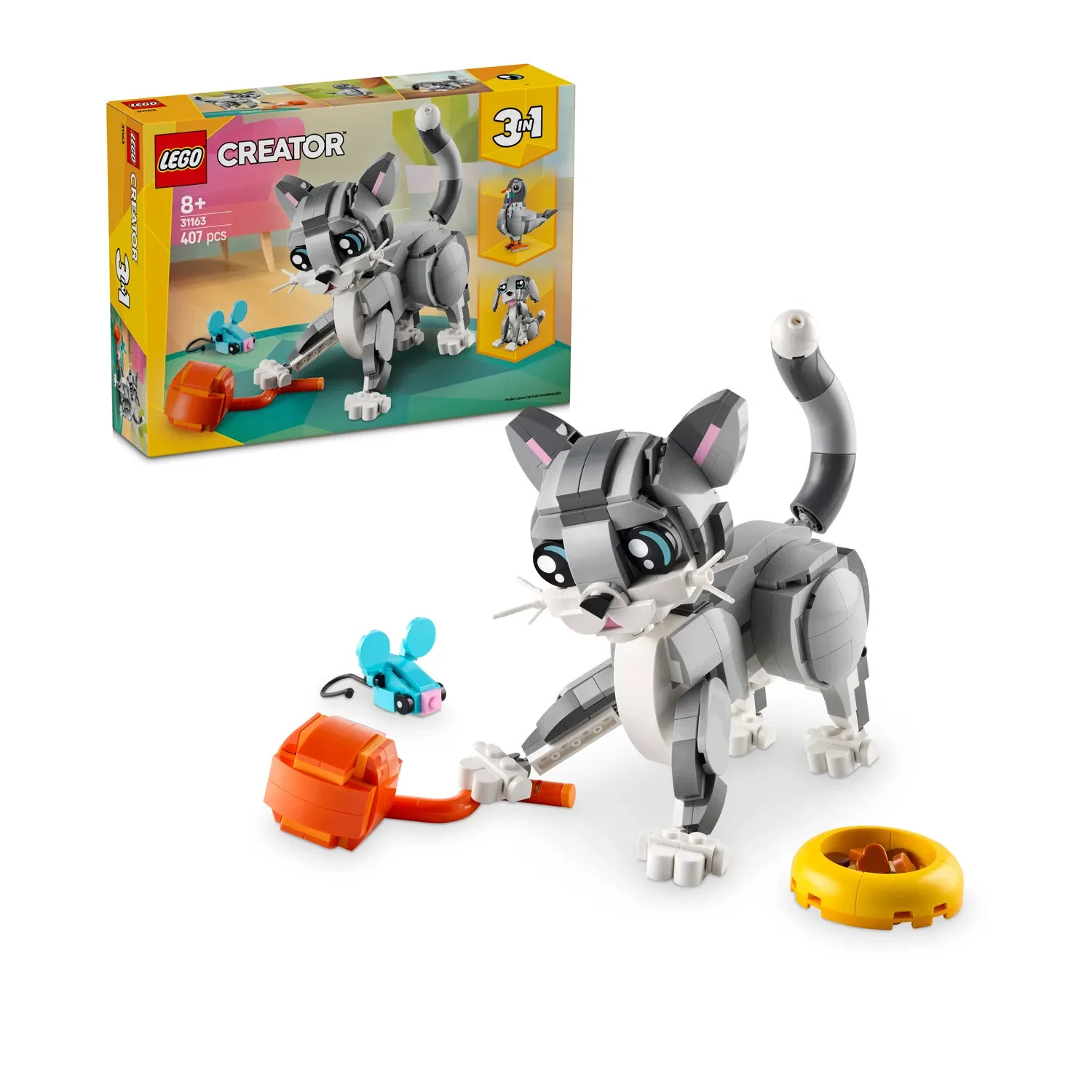 LEGO Creator 31163 Animali: Kit di Costruzione Gatto 3 in 1 407 Pezzi