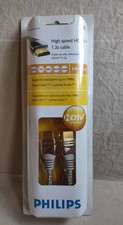 Philips HDMI Cable 3 Ft High Speed Shielded Gold Plated HDTV, NEW Sealed