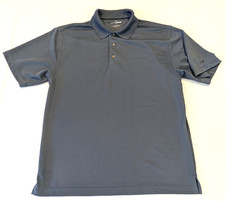 Men's Grand Slam Golf Short Sleeve Polo Golf Shirt Size Large Gray/Blue