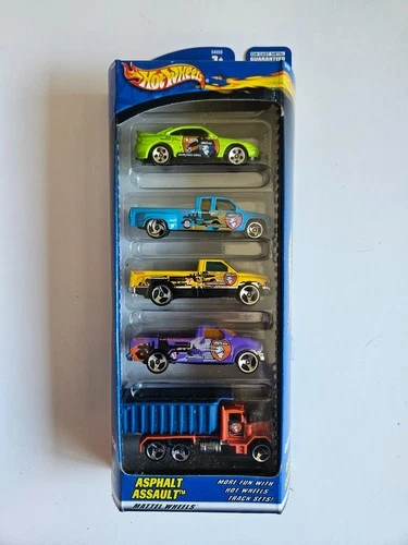 2000 Vintage Hot Wheels ASPHALT ASSAULT 5 Car Gift Pack #54459 - NEW-Truck Car