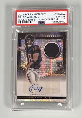2024 Topps Midnight- Moon Beam Patch Auto Caleb Williams #1 PSA 8 (RC) Beautiful